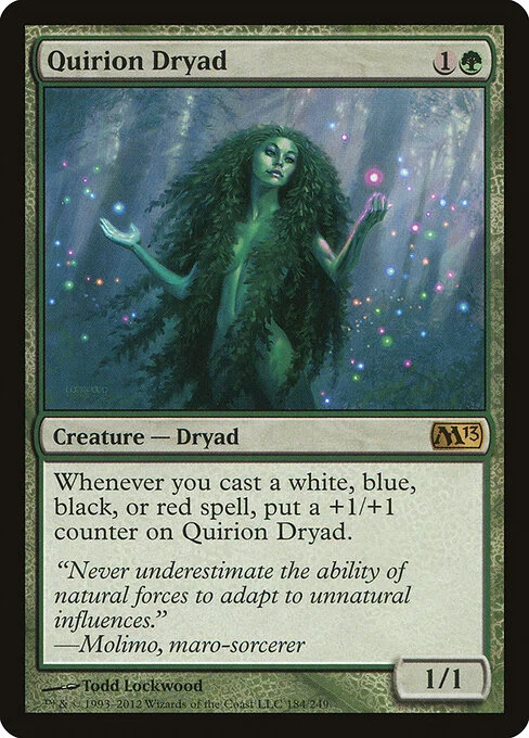 Quirion Dryad, carta Magic di tipo Creature — Dryad illustrata da Todd Lockwood