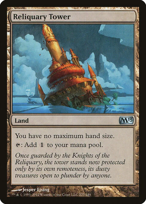 Reliquary Tower, carta Magic di tipo Land illustrata da Jesper Ejsing