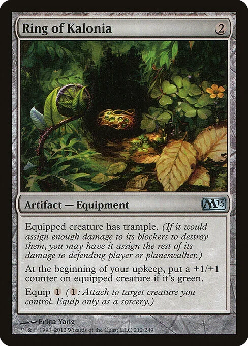 Ring of Kalonia, carta Magic di tipo Artifact — Equipment illustrata da Erica Yang