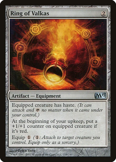 Ring of Valkas, carta Magic di tipo Artifact — Equipment illustrata da Erica Yang