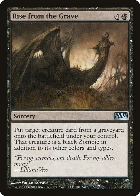 Rise from the Grave, carta Magic di tipo Sorcery illustrata da Vance Kovacs