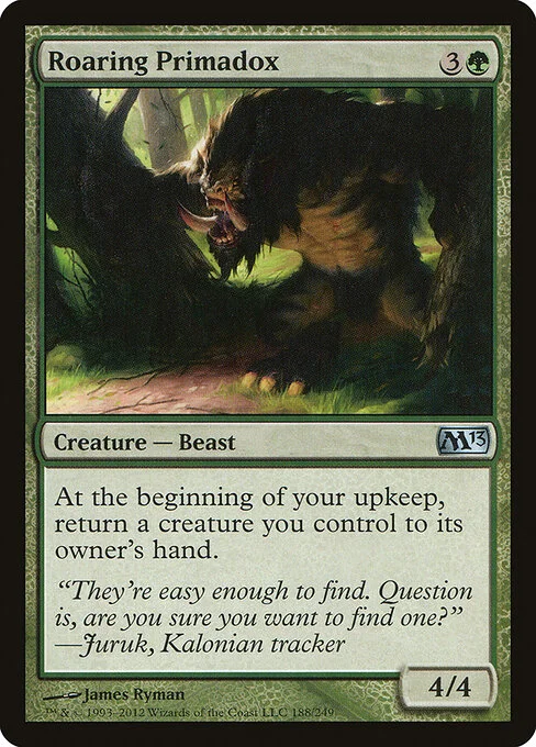 Roaring Primadox, carta Magic di tipo Creature — Beast illustrata da James Ryman