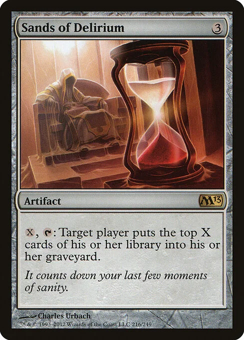 Sands of Delirium, carta Magic di tipo Artifact illustrata da Charles Urbach