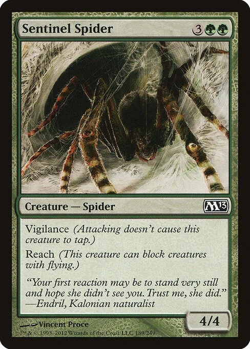 Sentinel Spider, carta Magic di tipo Creature — Spider illustrata da Vincent Proce