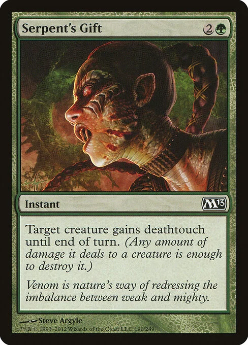Serpent's Gift, carta Magic di tipo Instant illustrata da Steve Argyle