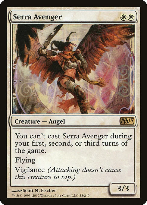 Serra Avenger, carta Magic di tipo Creature — Angel illustrata da Scott M. Fischer
