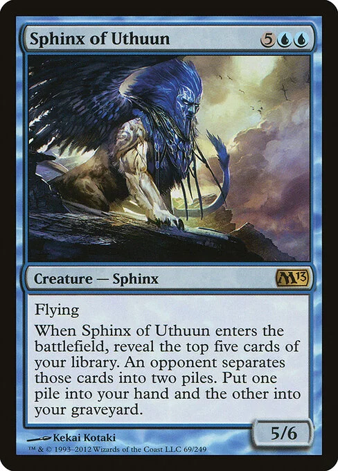 Sphinx of Uthuun, carta Magic di tipo Creature — Sphinx illustrata da Kekai Kotaki