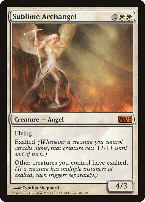 Sublime Archangel, carta Magic di tipo Creature — Angel illustrata da Cynthia Sheppard