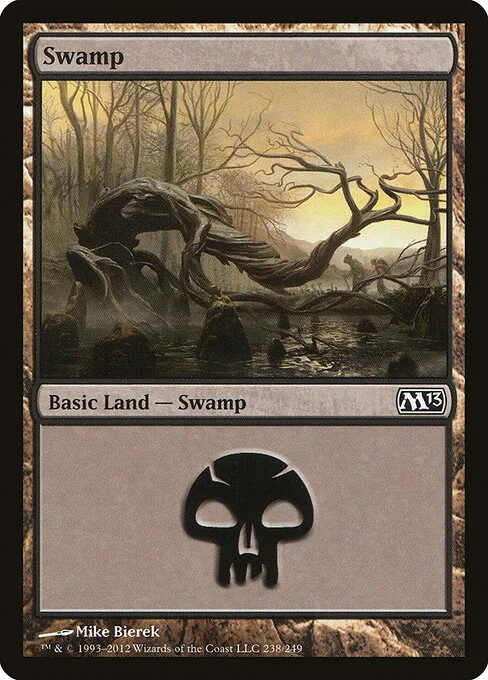 Swamp, carta Magic di tipo Basic Land — Swamp illustrata da Mike Bierek