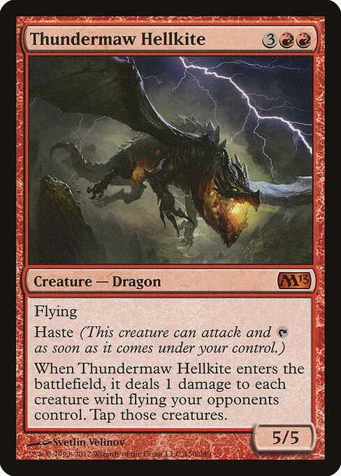 Thundermaw Hellkite, carta Magic di tipo Creature — Dragon illustrata da Svetlin Velinov