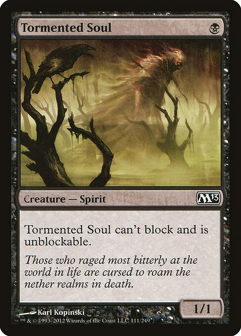 Tormented Soul, carta Magic di tipo Creature — Spirit illustrata da Karl Kopinski