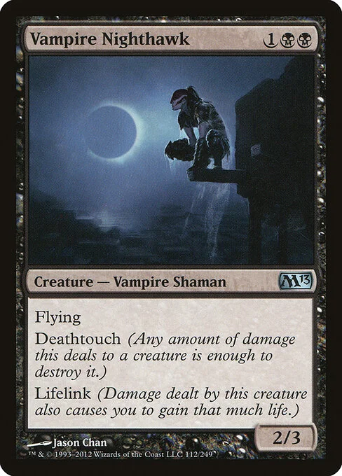 Vampire Nighthawk, carta Magic di tipo Creature — Vampire Shaman illustrata da Jason Chan