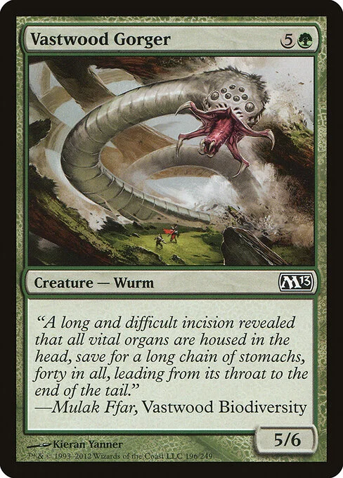 Vastwood Gorger, carta Magic di tipo Creature — Wurm illustrata da Kieran Yanner