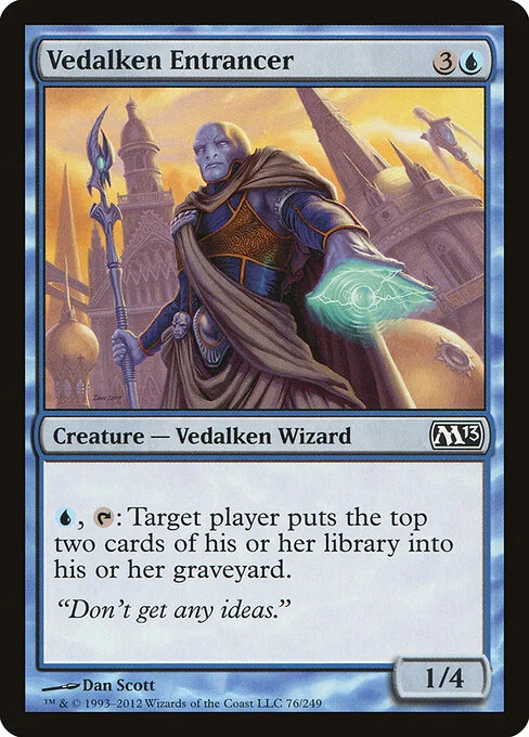 Vedalken Entrancer, carta Magic di tipo Creature — Vedalken Wizard illustrata da Dan Murayama Scott