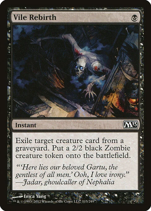 Vile Rebirth, carta Magic di tipo Instant illustrata da Erica Yang