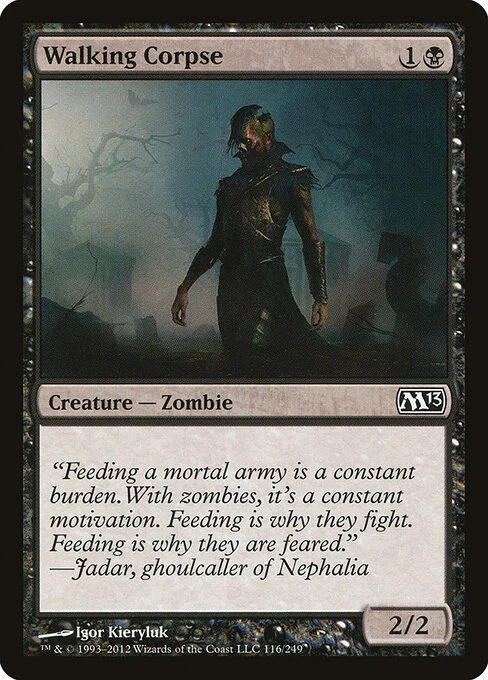 Walking Corpse, carta Magic di tipo Creature — Zombie illustrata da Igor Kieryluk