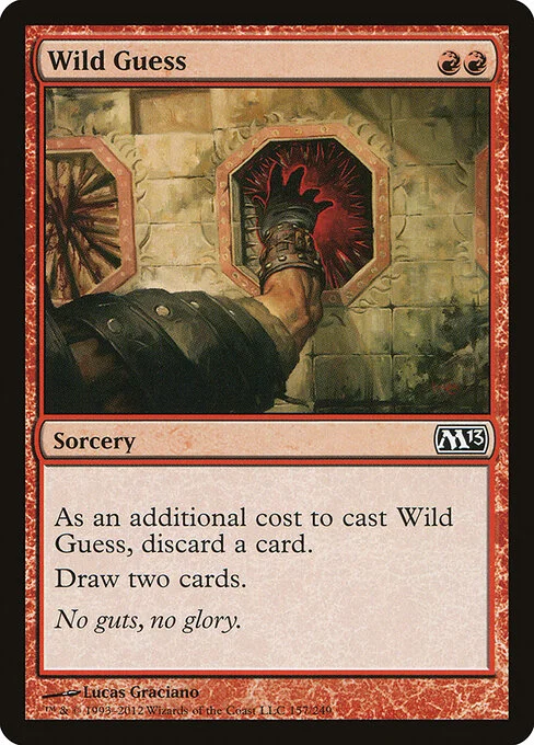 Wild Guess, carta Magic di tipo Sorcery illustrata da Lucas Graciano