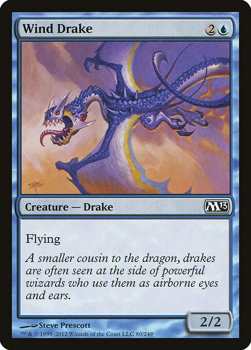 Wind Drake, carta Magic di tipo Creature — Drake illustrata da Steve Prescott