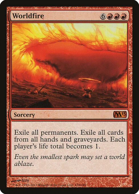 Worldfire, carta Magic di tipo Sorcery illustrata da Izzy