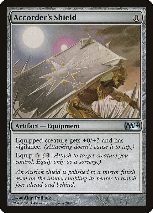 Accorder's Shield, carta Magic di tipo Artifact — Equipment illustrata da Alan Pollack