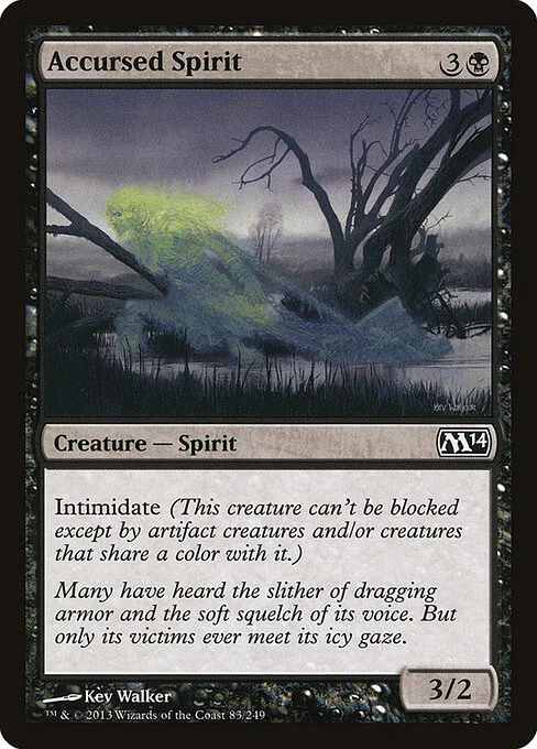 Accursed Spirit, carta Magic di tipo Creature — Spirit illustrata da Kev Walker