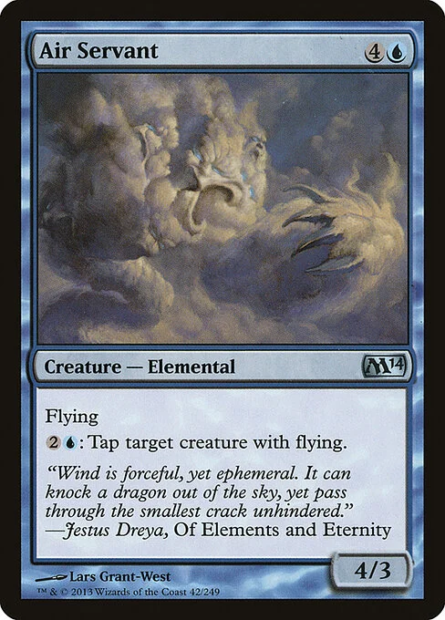 Air Servant, carta Magic di tipo Creature — Elemental illustrata da Lars Grant-West