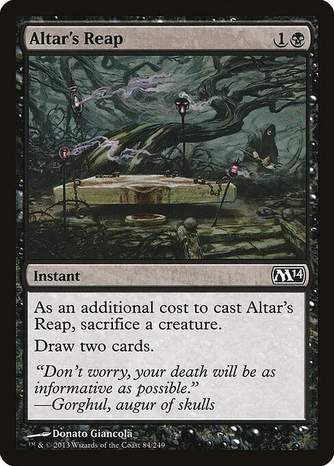 Altar's Reap, carta Magic di tipo Instant illustrata da Donato Giancola