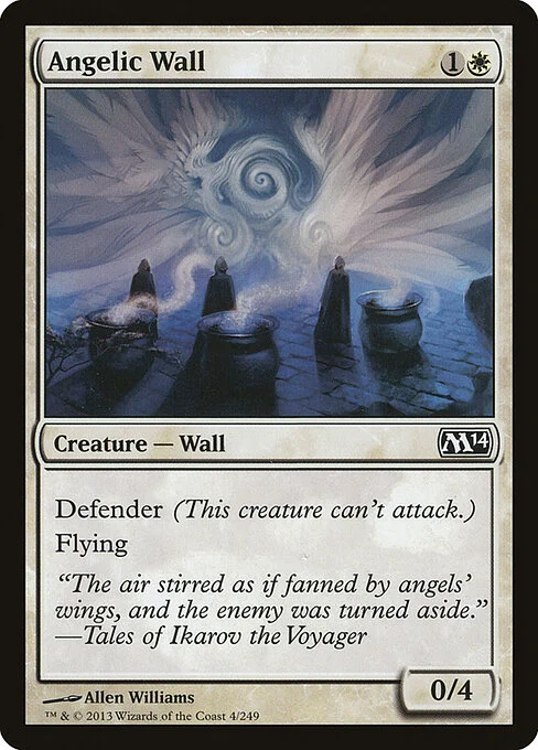 Angelic Wall, carta Magic di tipo Creature — Wall illustrata da Allen Williams