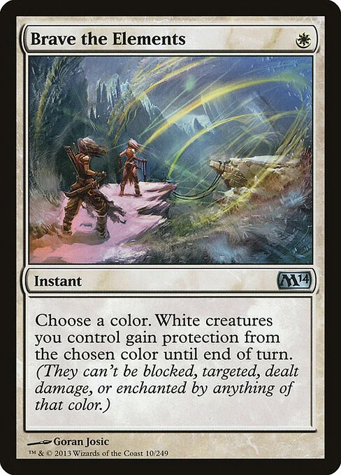 Brave the Elements, carta Magic di tipo Instant illustrata da Goran Josic