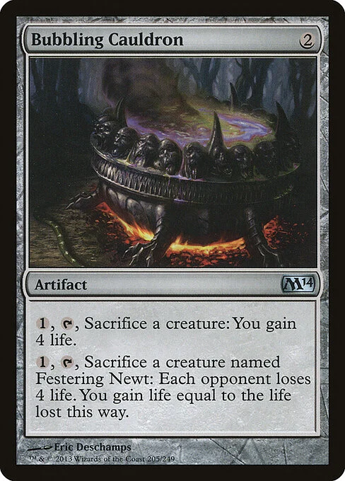 Bubbling Cauldron, carta Magic di tipo Artifact illustrata da Eric Deschamps