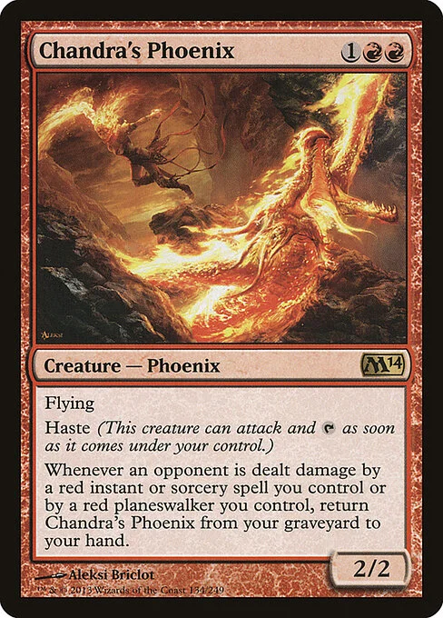 Chandra's Phoenix, carta Magic di tipo Creature — Phoenix illustrata da Aleksi Briclot