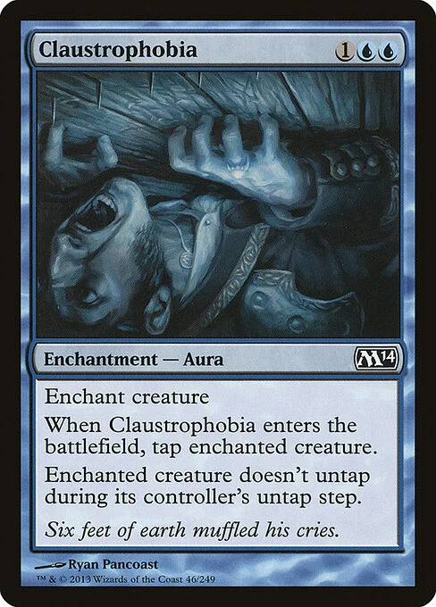 Claustrophobia, carta Magic di tipo Enchantment — Aura illustrata da Ryan Pancoast