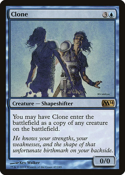 Clone, carta Magic di tipo Creature — Shapeshifter illustrata da Kev Walker