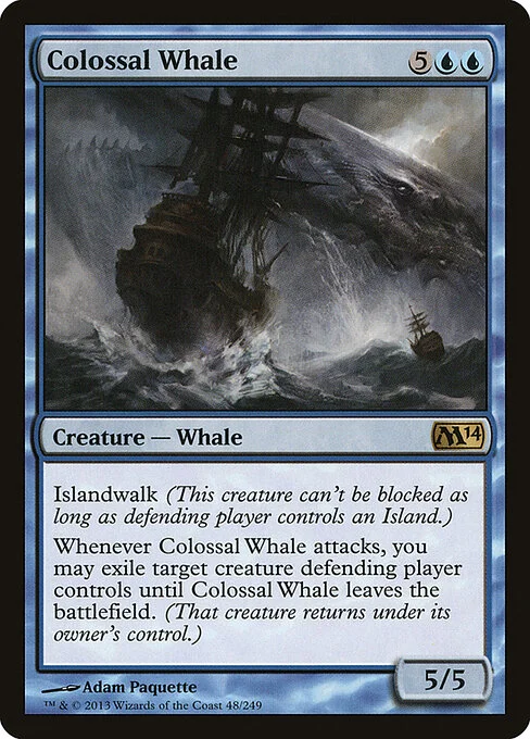Colossal Whale, carta Magic di tipo Creature — Whale illustrata da Adam Paquette