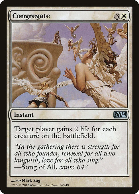 Congregate, carta Magic di tipo Instant illustrata da Mark Zug