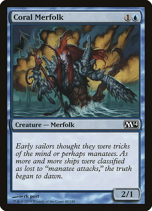 Coral Merfolk, carta Magic di tipo Creature — Merfolk illustrata da rk post