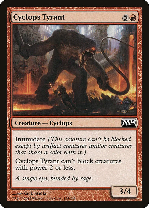 Cyclops Tyrant, carta Magic di tipo Creature — Cyclops illustrata da Zack Stella