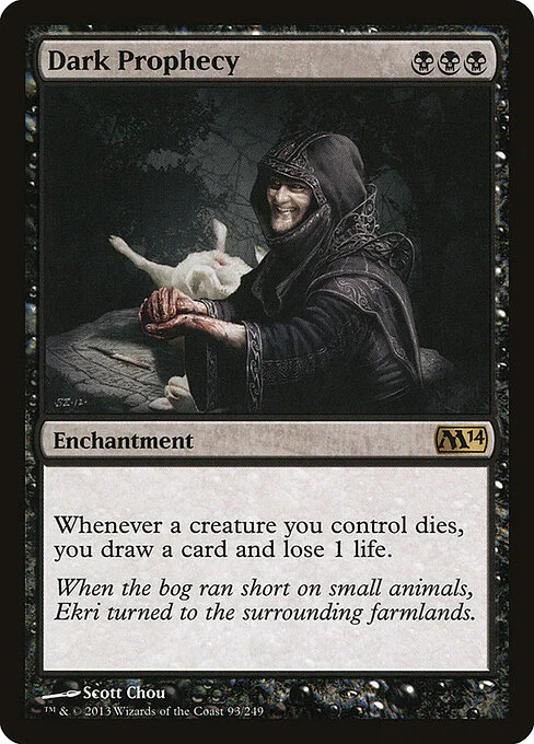 Dark Prophecy, carta Magic di tipo Enchantment illustrata da Scott Chou