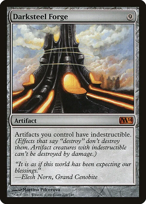Darksteel Forge, carta Magic di tipo Artifact illustrata da Martina Pilcerova