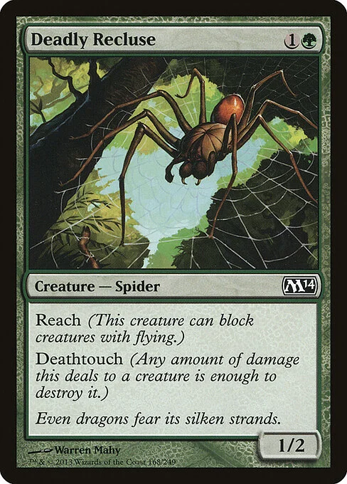 Deadly Recluse, carta Magic di tipo Creature — Spider illustrata da Warren Mahy
