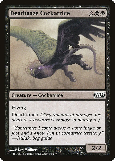 Deathgaze Cockatrice, carta Magic di tipo Creature — Cockatrice illustrata da Kev Walker
