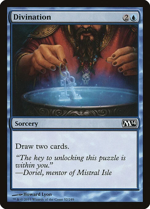 Divination, carta Magic di tipo Sorcery illustrata da Howard Lyon