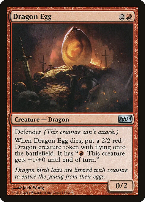 Dragon Egg, carta Magic di tipo Creature — Dragon Egg illustrata da Jack Wang