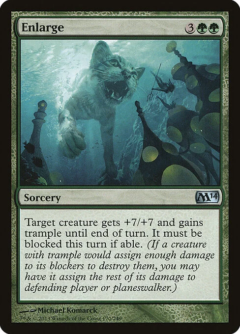 Enlarge, carta Magic di tipo Sorcery illustrata da Michael Komarck