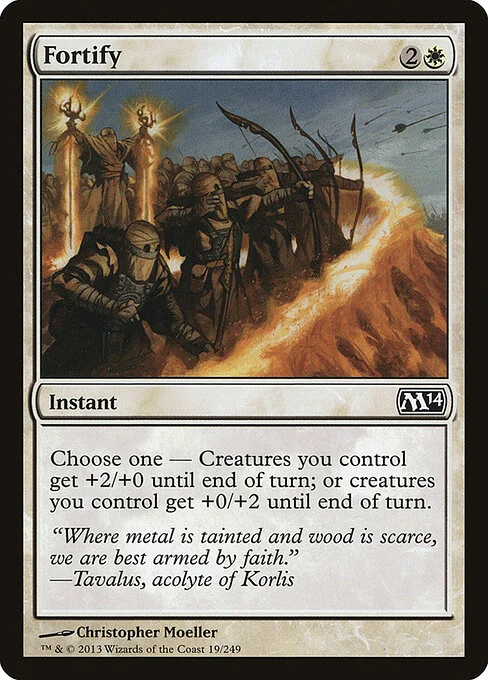 Fortify, carta Magic di tipo Instant illustrata da Christopher Moeller