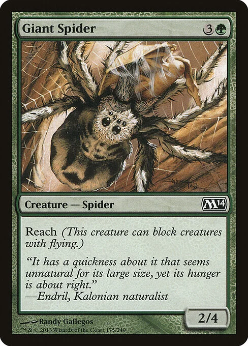 Giant Spider, carta Magic di tipo Creature — Spider illustrata da Randy Gallegos