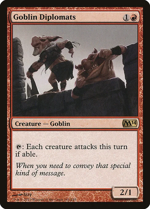 Goblin Diplomats, carta Magic di tipo Creature — Goblin illustrata da Izzy