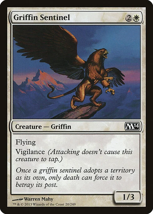 Griffin Sentinel, carta Magic di tipo Creature — Griffin illustrata da Warren Mahy