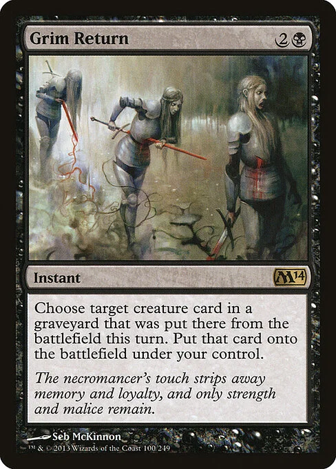 Grim Return, carta Magic di tipo Instant illustrata da Seb McKinnon