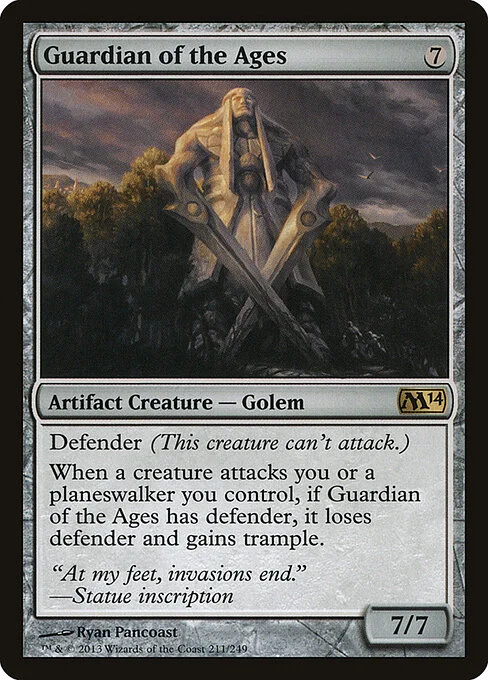 Guardian of the Ages, carta Magic di tipo Artifact Creature — Golem illustrata da Ryan Pancoast